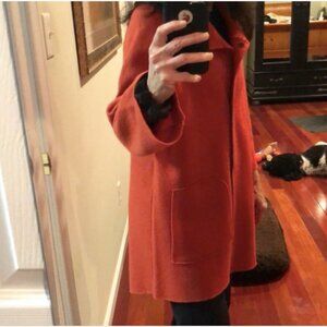 Eileen Fisher Boiled Wool Boxy Snap Button Jacket